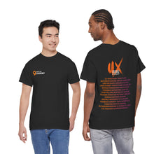 Laden Sie das Bild in den Galerie-Viewer, UX Festival 2026 Unisex Supporter T-Shirt (Keywords Dark)