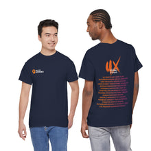 Laden Sie das Bild in den Galerie-Viewer, UX Festival 2026 Unisex Supporter T-Shirt (Keywords Dark)