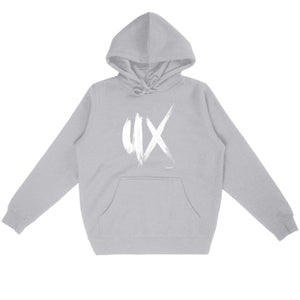 UX Pinsel weiß - Kapuzenpullover